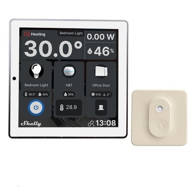 Shelly Wall Display + BLU H&T Smart Home Panel IP54 Set ohne Hub