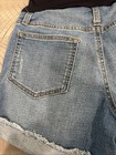 Women’s A Glow Maternity Cuffed Denim Distressed Shorts Sz 2 — photo 7