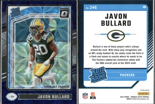 Juego completo Donruss Optic Football 200-300 2024 tarjeta de selección alcance púrpura solo radiocontrol - Imagen 17 de 39