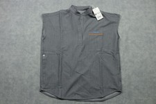 FIGS W Rafaela Scrub Top Womens XXS Gray Technical Collection Medical Logo