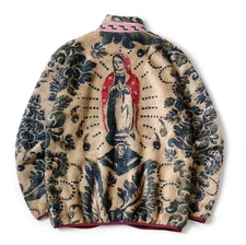 Kapital Kountry Virgin Mary Boa Fleece Zip Jacket Size 3 - Fast Ship from US
