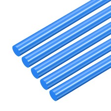 10 Pcs Blue Plastic Rods 10 x 406mm ABS Round Stick Solid Bar DIY Model