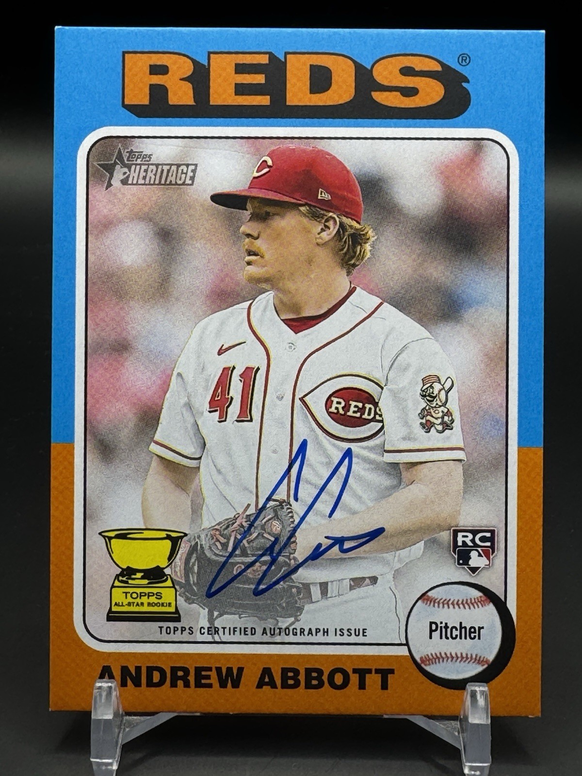 ANDREW ABBOTT 2024 TOPPS HERITAGE REAL ONE ROOKIE RC AUTOGRAPH AUTO #ROA-AA