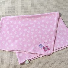 Vintage Circo Target Pink Pastels Butterfly Heart 40X30 Baby Blanket Lovey