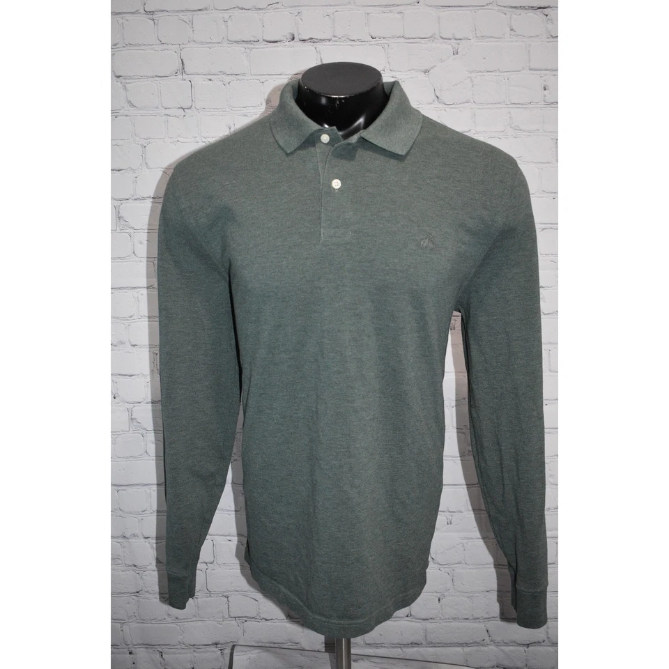 Camisa polo masculina de golfe Brooks Brothers 1818 tamanho XL desempenho manga longa algodão - Imagem 2 de 4