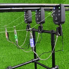 Allarme Morso Pesca Wireless 1+4 Set 4 Scambisti Illuminati Custodia EVA, Carpa B1203S