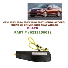 2013 14 15 16 2017 Honda Accord front left side seat airbag BLACK 622315001