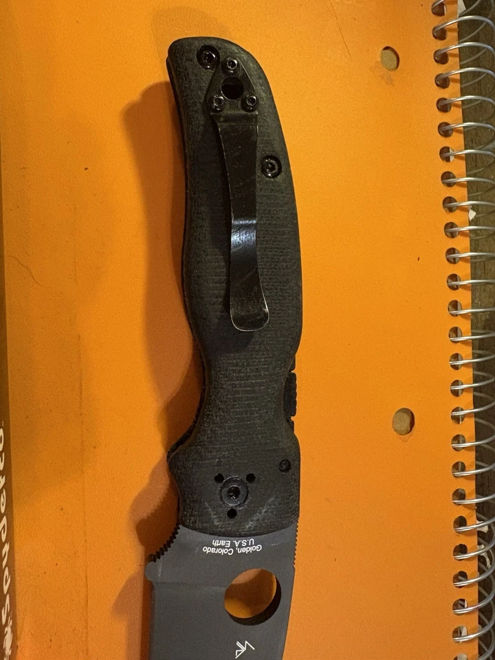 Spyderco шаман CPM S45VN стали серый серый Micarta 3,58 в нож слегка б/у - Изображение 4 из 4