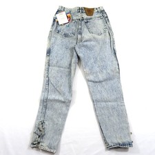 Gitano Stone Washed Jeans Zip Fly Blue Tapered Sz 13/14 Meas 27x27 1980s New