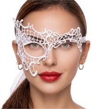 White Masquerade Mask for Women - Lace Masquerade Masks for Masquerade Party,...