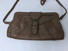 Isabella Fiore Brown Leather Crossbody Handba...