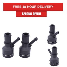 Motoku Engine Coolant Heater Hose Connector For Vw Audi 2pcs