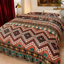 3pcs Bohemian Style Brushed Fabric Duvet Cover Set Single Double Super King Size