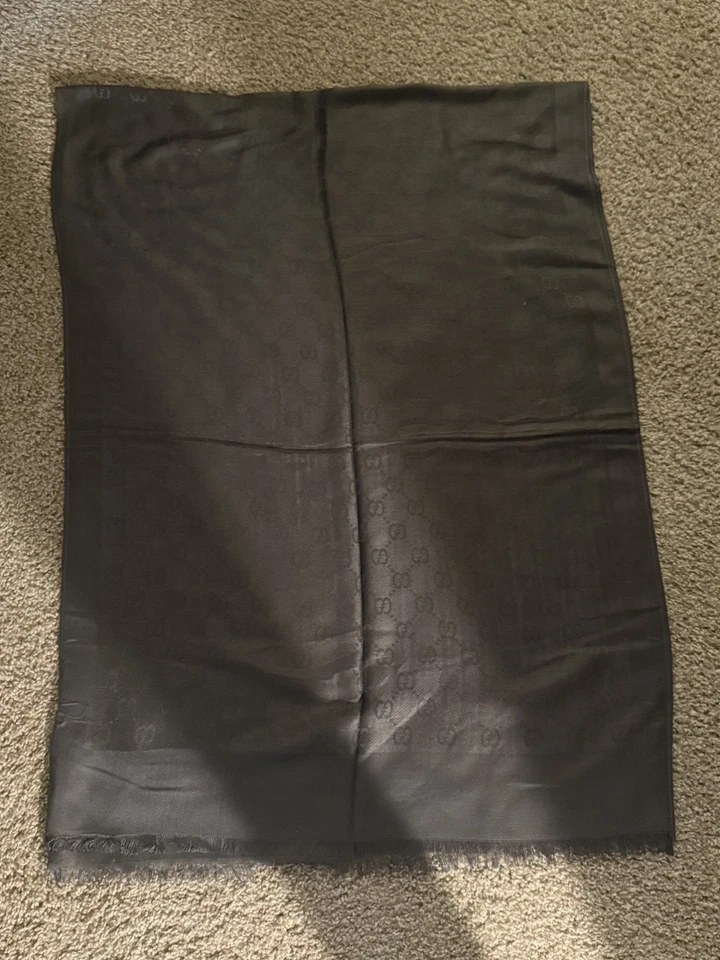 Gucci/GG Unisex Bufanda de Cachemira Auténtica Bufanda - Sin Manchas - Sin Desgarro Usado Foto 2 de 4