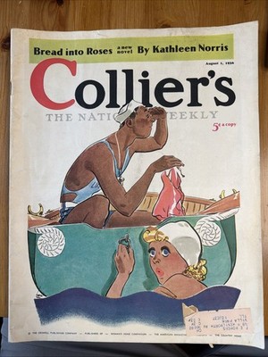 1936 Colliers  August 1 - Swimming; Oklahoma City Oil; Union Pacific trains Rare