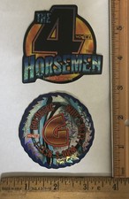 Vintage 1998 Lot 2 WCW NWO Wrestling Prism Decal Sticker Goldberg The 4 Horsemen