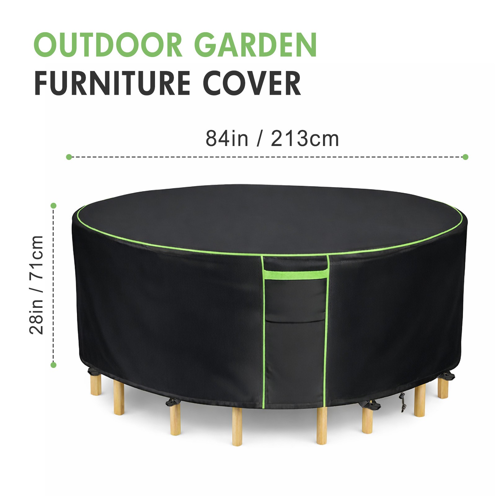 Patio Round Furniture Cover Waterproof Windproof Table Chair Set Covers Outdoor