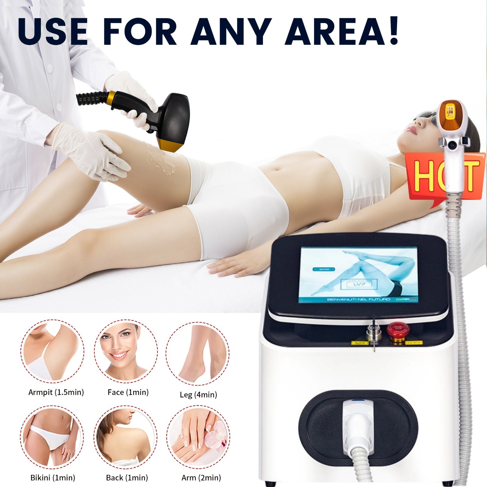 808 Diode Laser Hair Removal Yag 755 808 1064 Diode Laser Hair Removal Machine