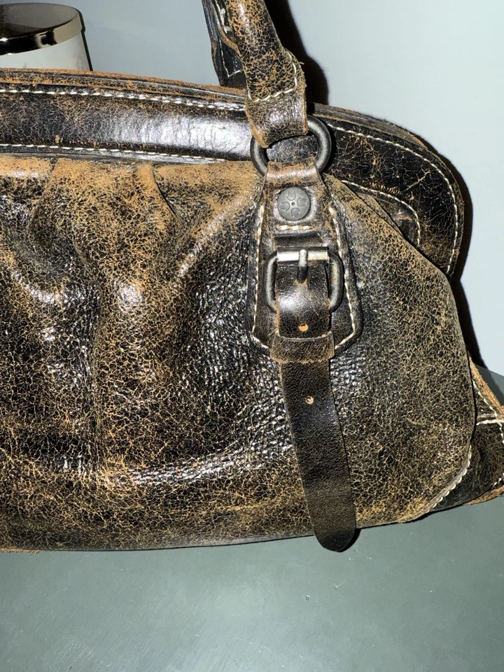 Patricia Nash, marrón envejecido/cuero metálico, estilo bolso de hombro/tote Foto 3 de 4