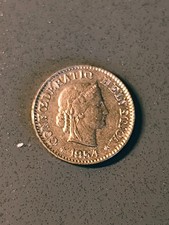 5 Rappen  Schweiz 1954 2 g  17mm  Rand glatt