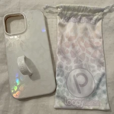iPhone 13 Pro Max Loopy Case, Righty, Opal Leopard