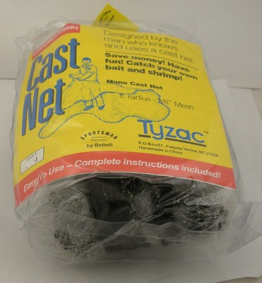 Betts CM3-I 3 Ft Tyzac Series Mono Cast Net 3/8'' Mesh Iron Weights