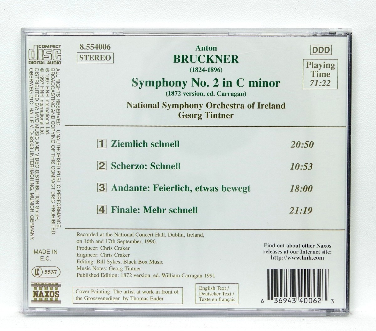 GEORG TINTNER ⸺ BRUCKNER symphony no.2 ⸺ NAXOS CD NM | eBay