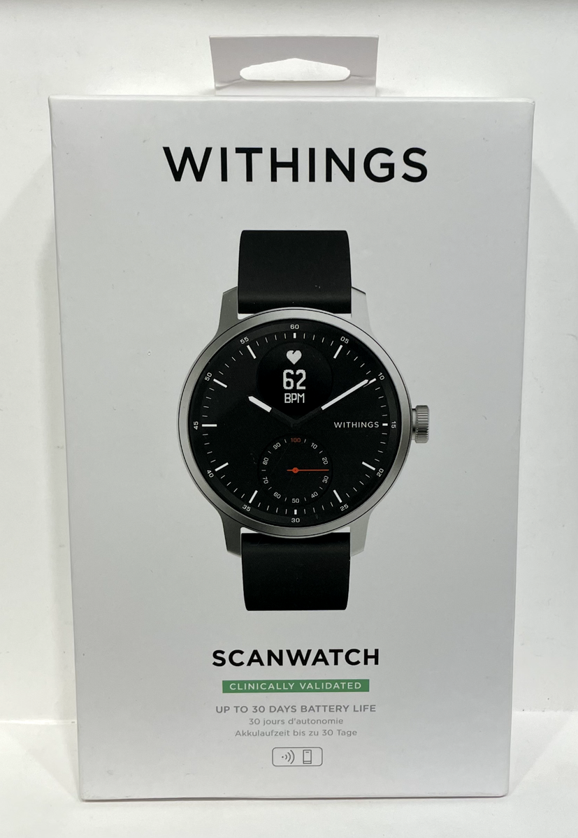 Withings ScanWatch (Black) (42mm) (HWA09-model 4-All-Int) (NISB 