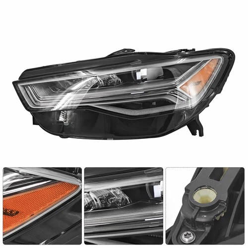 LED Headlamps (w/ DRLs) Pair Set For 2016-2018 Audi A6 S6 On Both Sides W/o Bulb - Picture 5 of 12