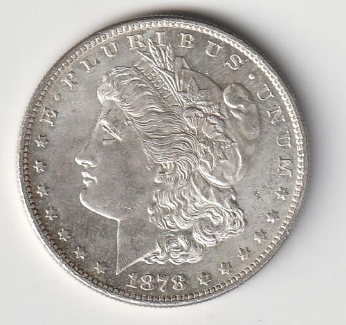 1878 S Morgan Silver Dollar Coin #200 - MS63 UNC - CHECK THIS COIN! CERTIFIED - Picture 2 of 4