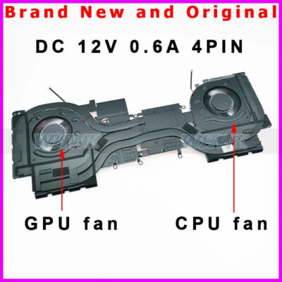 CPU GPU Heatsink Fan for Lenovo Legion S7 16IRH8 Y9000X IRH8 2023 5H40S20943