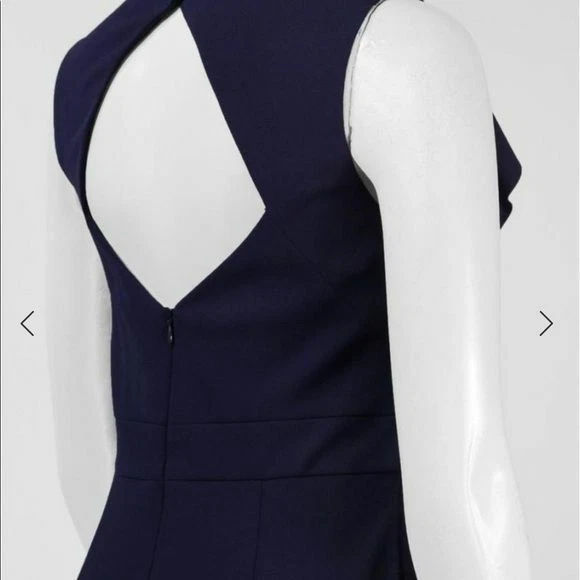 Decode 1.8 - Vestido largo sin mangas con agujero trasero. Azul marino. Talla 12 Foto 3 de 4