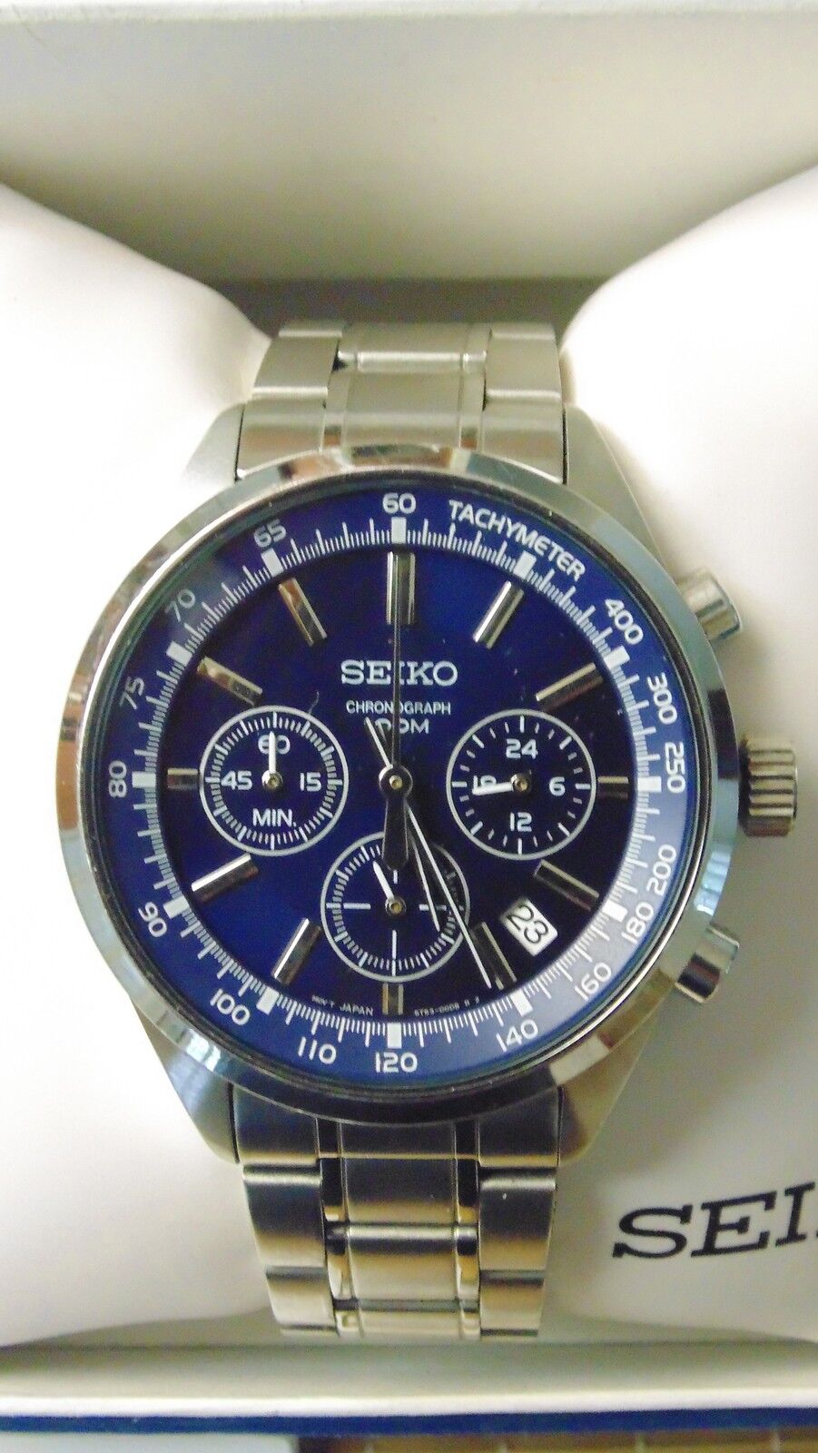 SEIKO 6T63-00B0 CHRONO CHRONOGRAPH DEPLOYMENT BRACELET STAINLESS WATCH  BOXED SET | eBay