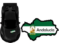 Andalusia sticker flag coat of arms flag bonnet car flag 44x26cm MHF