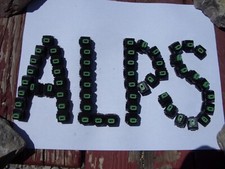 KEYSWITCHES: RARE SKCL "GREEN ALPS" SWITCHES, LOT-OF-FIVE  15.50  5.25 S/H