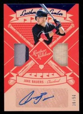 2019 Panini Leather & Lumber Jake Bauers Rookie Dual Relic Auto /50 U2773