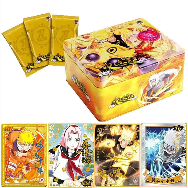 Trading Cards HY-SC-0150 Tin Metal Box Naruto Booster CCG Premium