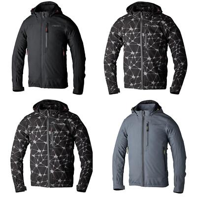 RST Havoc Herren wasserdichte Motorradjacke Motorrad Roller Hoodie schwarz grau