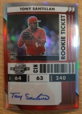 2022 CHRONICLES CONTENDERS OPTIC HOLO TONY SANTILLAN AUTOGRAPH ROOKIE #1 REDS