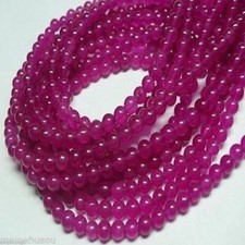 8/10mm Natural Rose Jade Gemstone Round Loose Bead 15''
