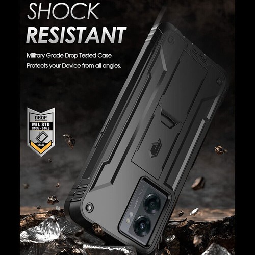 Case For Oneplus Nord N300 Dual Layer Shockproof w/Kickstand Phone Cover Black - Picture 5 of 5