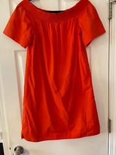 J CREW DRESS RED/ORANCE  OFF SHOULDER SIZE 4