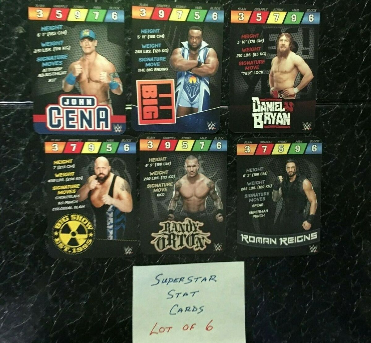 Wrestling 2015 WWE SUPERSTAR SHOWDOWN GAME Stat Cards Lot of Wrestling 2015 WWE SUPERSTAR SHOWDOWN GAME Stat Cards Lot of