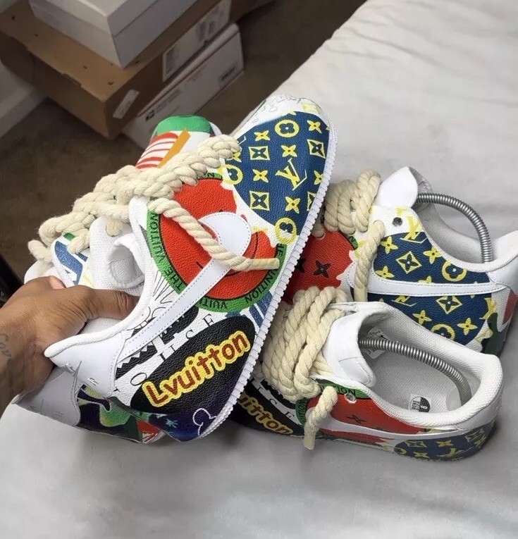 Custom 'LV' Nike Air Force 1s
