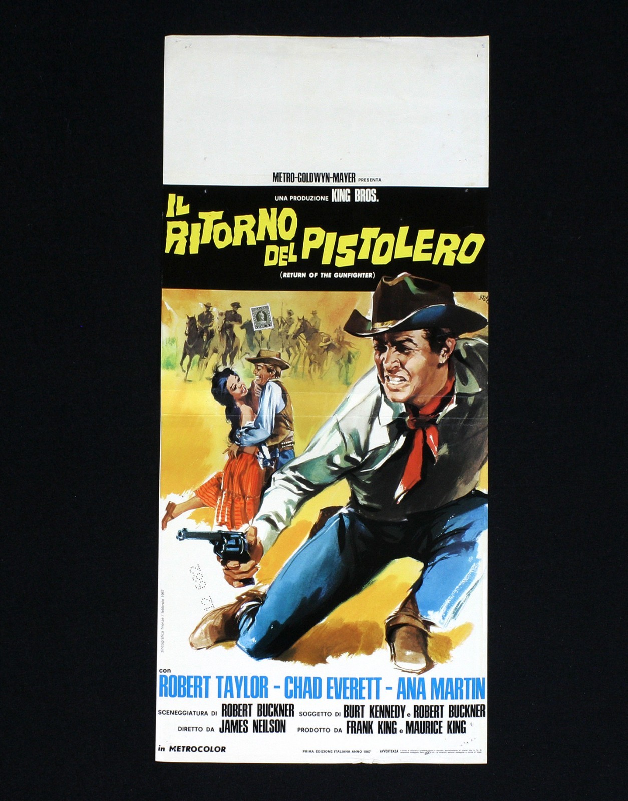 Locandina originale film Il ritorno del pistolero (1967) - Regia di James Neilson