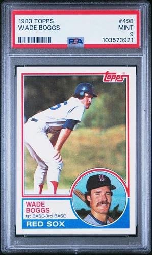 1983 Topps Wade Boggs Rookie RC PSA 9 MINT #498 Red Sox