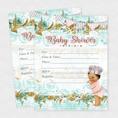 Baby Shower Invitations Girl Cards Invites Princess Decorations Baby Shower Invitations Girl Cards Invites Princess Decorations