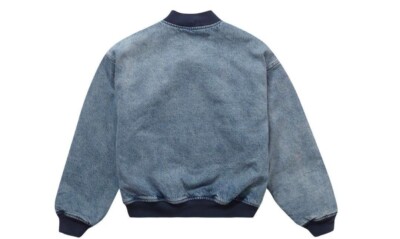 Supreme NYC Washed Knockout Denim Varsity Jacket Men Size M Supreme NYC Washed Knockout Denim Varsity Jacket Men Size M