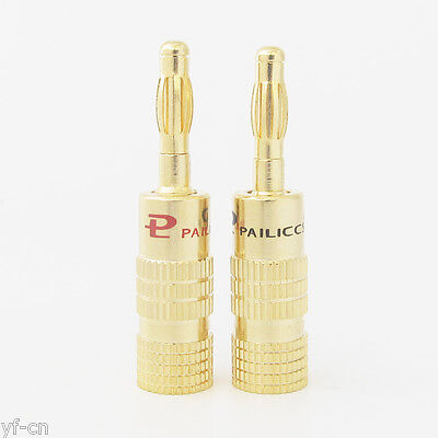 100PCS Gold plated brass 4mm banana plug for Video & Audio connector