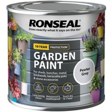 RONSEAL GARDEN PAINT FOR EXTERIOR WOOD METAL STONE BRICK SHEDS ALL COLOURS NEW